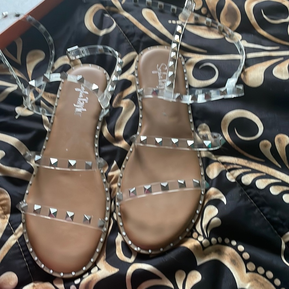 Clear sandals